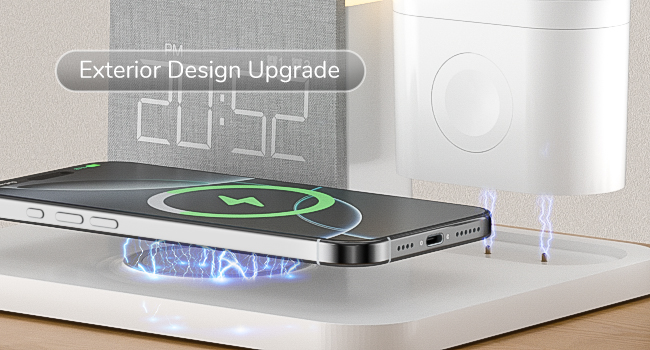 alarm clock with phone charger