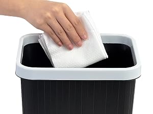 plastic trash can