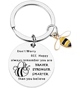 PLwelth Bee Keychain for Women Men Cute Bee Keyring for Teacher Students Thank You Graduation Bir...
