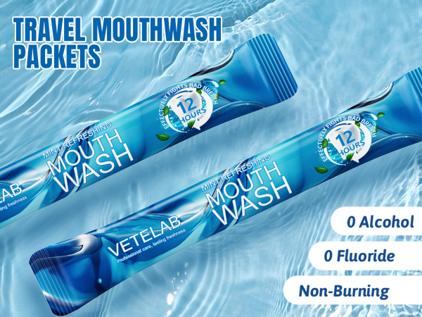 Travel mouthwash packet
