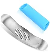 Cook Guy 304 Stainless Steel Garlic Press Rocker Set - Premium All-Steel Garlic Mincer, Crusher, ...