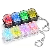 Dalycro 2PCS Keyboard Fidget Toy for Adults 4 in 1 Keyboard Clicker Fidget Keychain with LED Ligh...