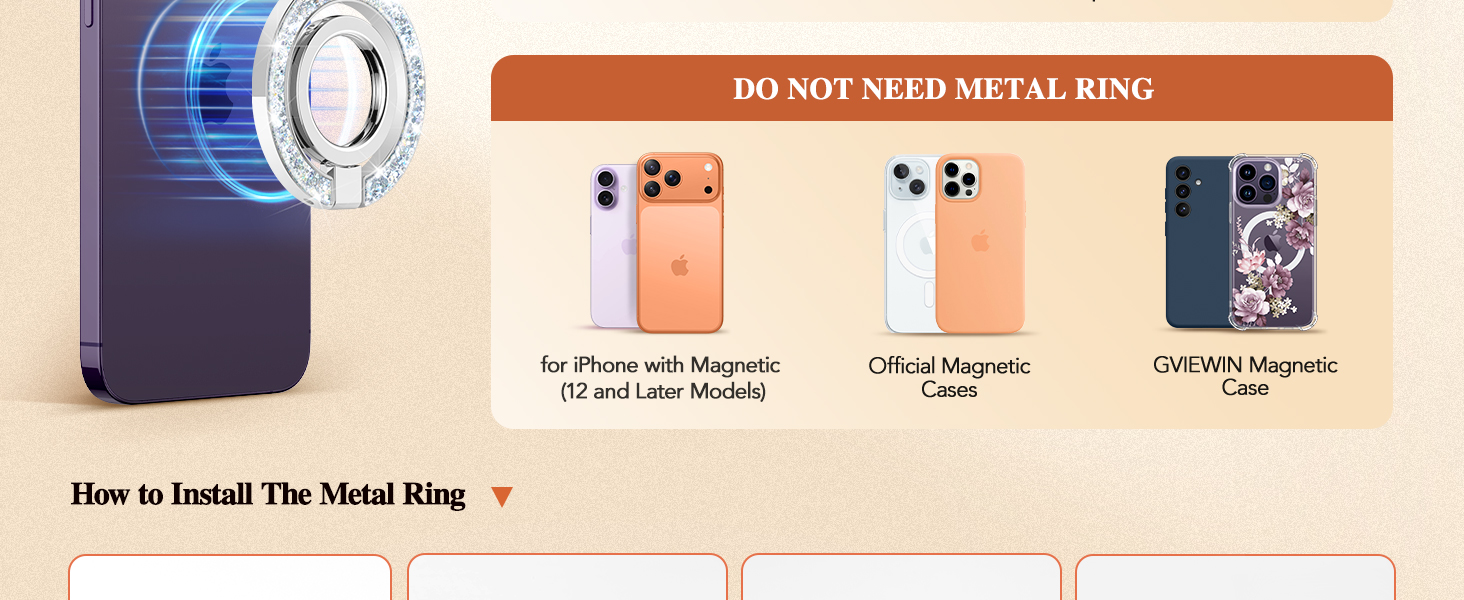 magnetic phone ring holder