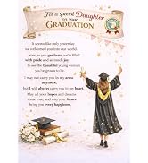 WALENGIF Graduation Gifts Greeting Card for Daughter
