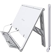 Readaeer Portable Book Stand Free Angle Adjustable Book Holder for Thick Textbook Collapsible Lig...