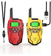Inspireyes Walkie Talkies for Kids Rechargeable, Long Range 2 Way Radio, Outdoor Beach Camping Ro...