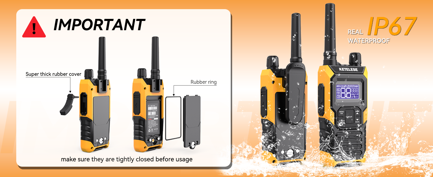 IP67 waterproof walkie talkie