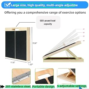 Portable Wooden Slant Board
