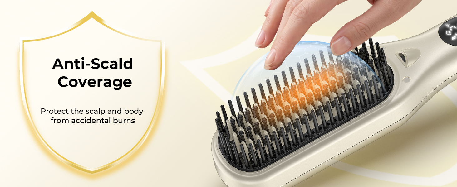Steam Hair Straightener Brush for Women