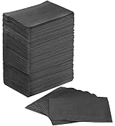 JMU 125 Pack Dental Bibs, Black Dental Bibs Disposable 2-Ply Paper 1-Ply Film, 13" x 18" Tattoo Bibs