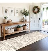 BYYVOO 2'6"x8' Washable Hallway Runner Rug - Moroccan Kitchen Non Slip Rug Low Pile Floor Carpet ...