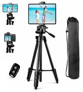 UBeesize 54'' Camera Tripod, Travel Tripod for iPhone with Bag, Phone Tripod Stand with Remote Co...