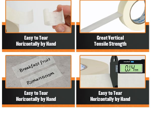 Beige 1.5 inch Masking Tape 6 Rolls