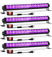 42W Black Light Bar for Glow Party, LED Black Lights with 6ft Cord, Plug, and Switch, Blacklight ...