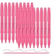 craftinova Pink Highlighter 18 Count, Chisel Tip Highlighters Bulk, Dry Quickly, Perfect for Stud...