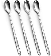 YFWOOD 9.1-Inch Long Handle Iced Tea Spoon, Ice Cream Spoon, Long Coffee Spoons, Stainless Steel ...