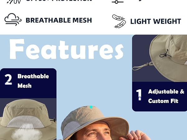 Airy Mesh Sun Hat for men