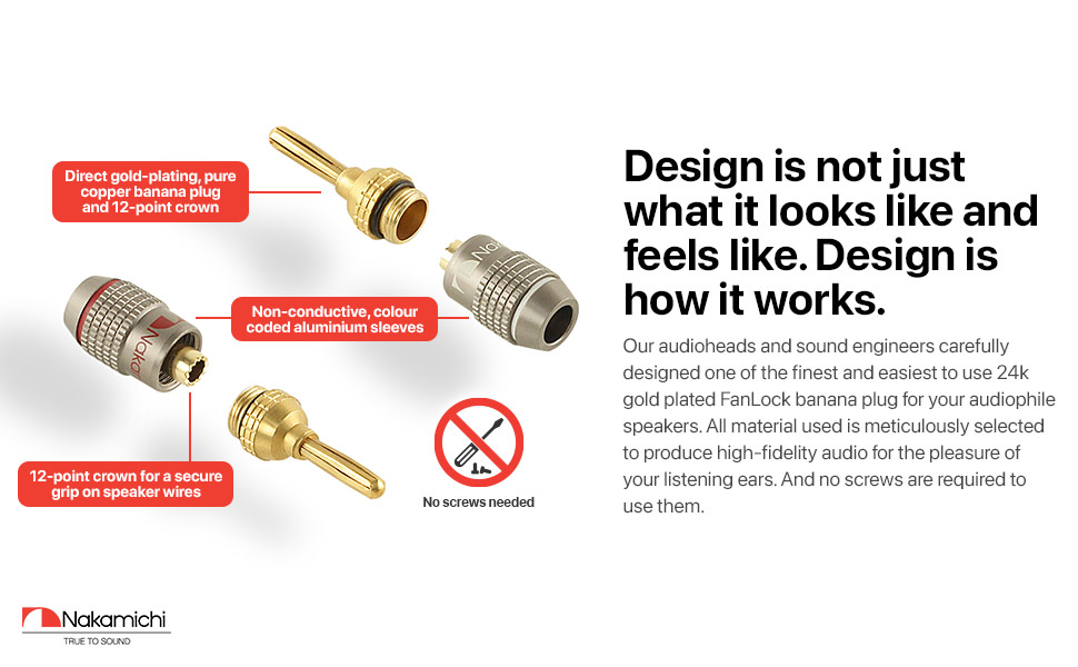 Nakamichi FanLock Banana Plug