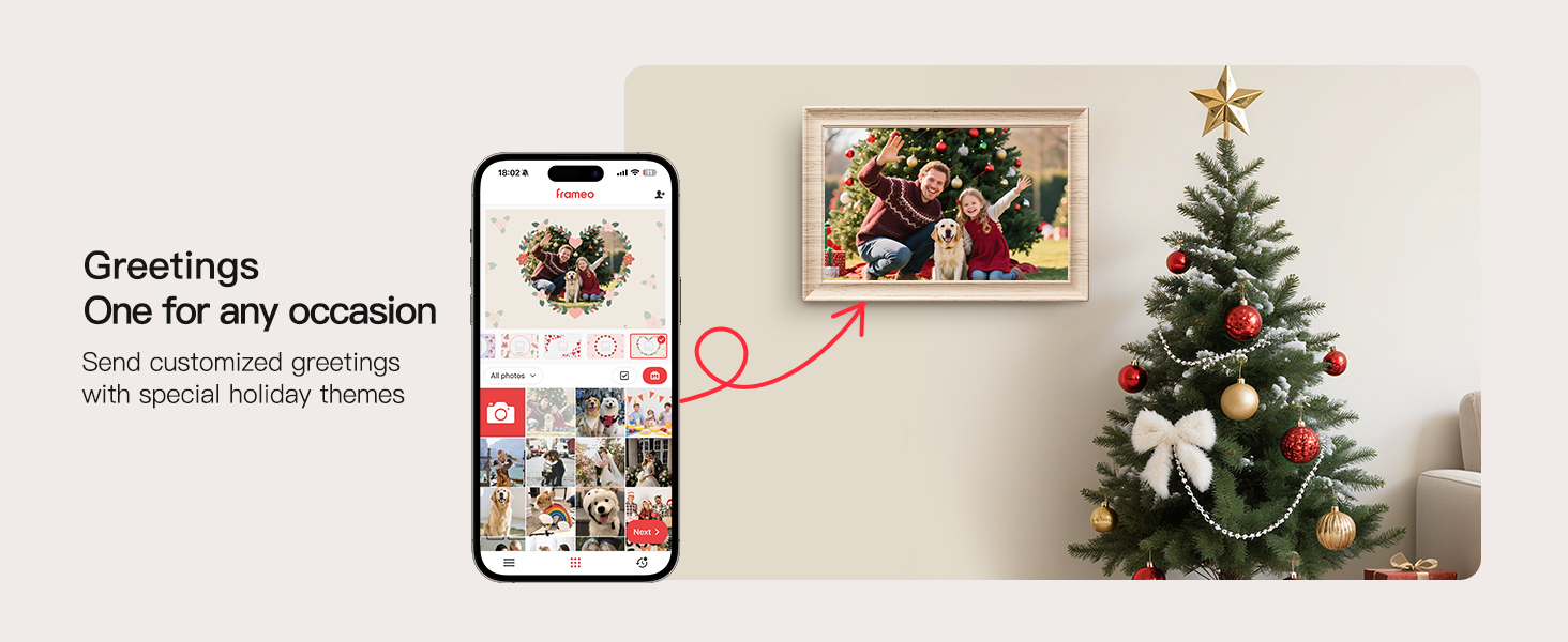 frameo digital frame wifi picture photo video share moment from phone