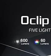 OLIGHT Oclip Pro S EDC Flashlight Clip-on Light, 600 Lumens Type-C Rechargeable with White LED, U...