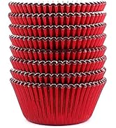 Eoonfirst Red Foil Cupcake Case Liners Valentine's Day Baking Muffin Paper Cups 200 Pcs