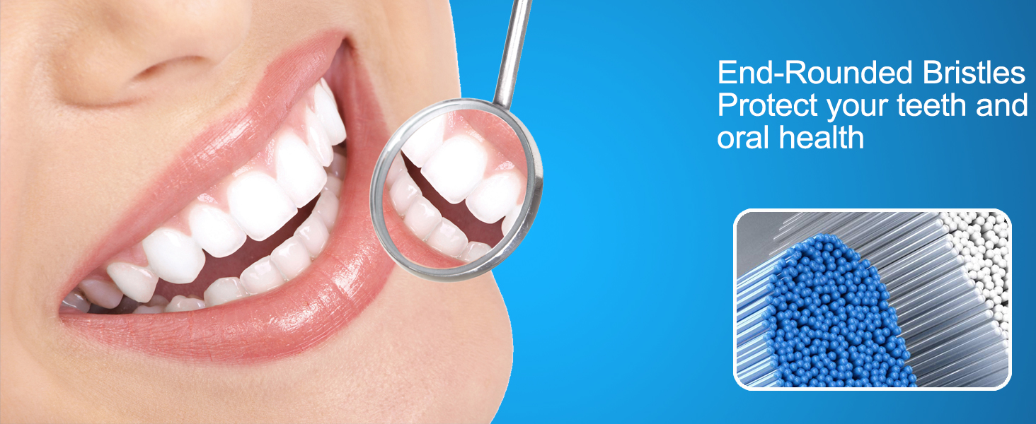 close up of a woman's mouth with a magnifying glass