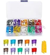 WZP 120PCS Fuses Automotive Kit, Mini Fuses Assortment Kit, Blade Fuse, Universal for Sedan, RV, ...