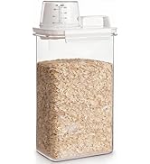LLeekk Rice Storage Container, 3-5 Lbs Tcereal Storage Container, White | Airtight Rice Container...