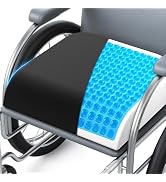 ComfyInLove Wheelchair Seat Cushion - Cooling Gel & Memory Foam Office Chair Cushion with Non-Sli...