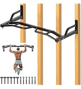 Kipika 48" Wall Mounted Multifunction Cable Pulley System Gym, 48" Wall Mounted Pull Up Bar, Cabl...