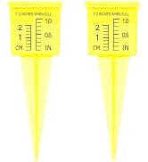 Housoutil 2Pcs Rain Gauge Sprinkler Outdoor, 1.5 Inch Lawn Water Gauge, Measuring Tool for Accura...