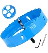 6 Inch Hole Saw with Arbor for Metal and Wood Cutting, Bi-Metal Hole Cutter, 6" Hole Saw Kit for ...