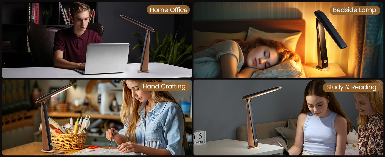 desk lamp with clock