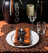 DII Black Lace Overlay Tabletop Collection Gothic Halloween Decor, Table Runner, 18x72, Spider Web