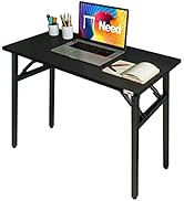 Need Folding Desk - 31 1/2" No Assembly Foldable Small Computer Table,Sturdy and Heavy Duty Writi...