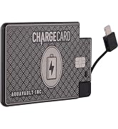 Ultra Thin Emergency Phone Charger. Portable Power Bank that Fits in Your Wallet. Works with All ...