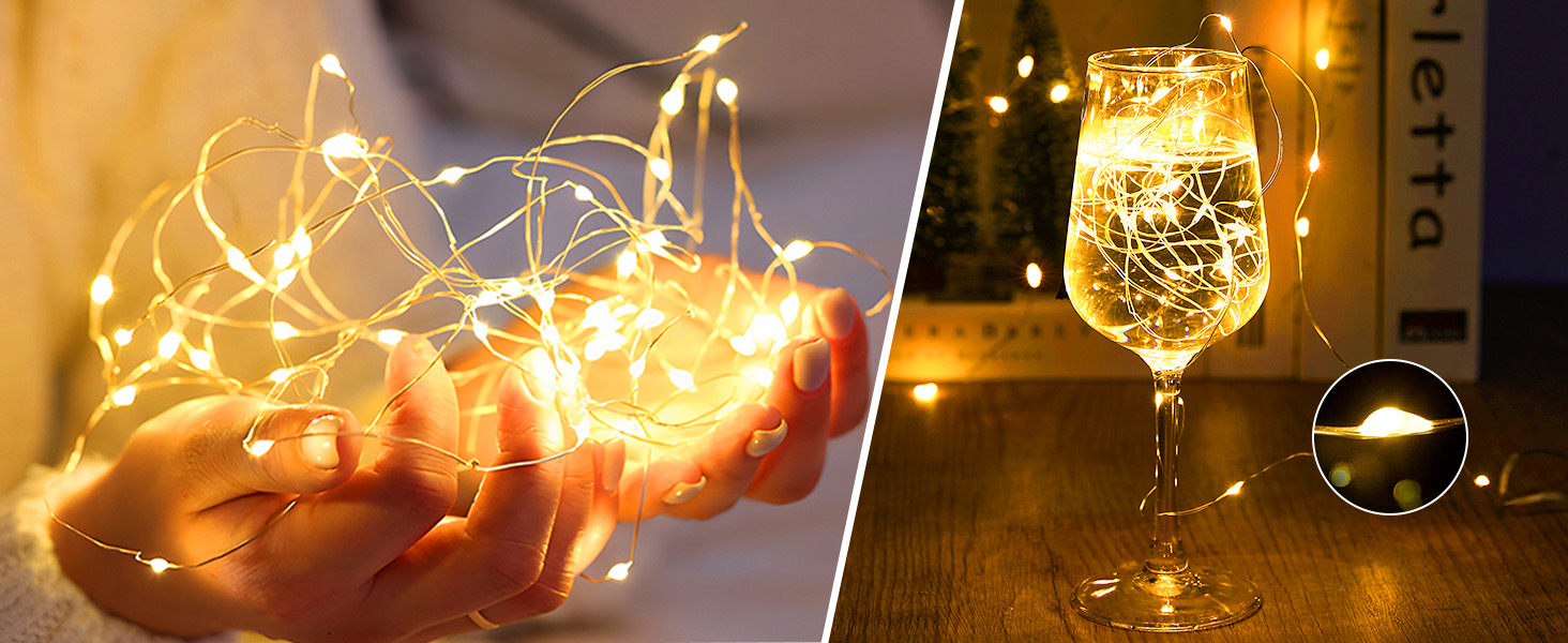 Minetom Battery Operated Fairy Lights with Timer