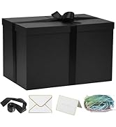 YINUOYOUJIA Extra Large Gift Box,17x11x11 inches Black Gift Boxes with Lids for Presents,11-inch ...