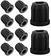 SHINEOFI Black Caster Socket Sleeve Round Inserts, 20pcs Plastic Caster Stem Socket Insert Cap Fu...