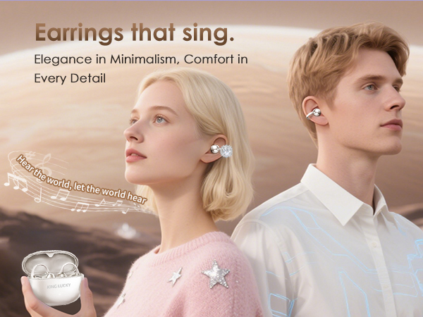 Clip-on Earbuds with Detachable Butterfly Earrings