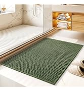 Mightree Chenille Bath Mat Rug,Bathroom Mat with Rubber Backing,Non-Slip Bath Mat for Bathroom Fl...