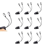 10 Pack Music Stand Lights - Musician Piano Light Clip On, USB & AAA Battery Powered, Eye Care & ...