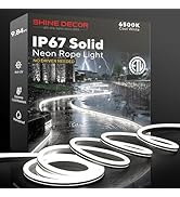 Shine Decor Outdoor Neon Rope Light IP67 Waterproof, ETL Listed Plug&Play 120V Driverless Flexibl...