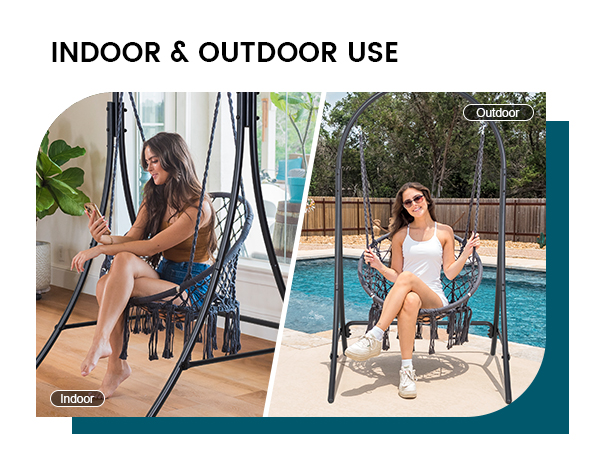 swing chair with stand