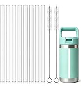 Dakoufish Reusable Replacement Straws For YETI Rambler Jr 12 oz Bottle | 8PCS BPA-Free Reusable P...