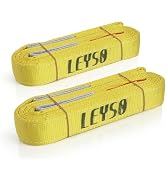 Leyso 2 Packs 2" x 6' Lifting Sling Straps, Multifunctional Heavy Duty Lift Sling Web Town Strap ...