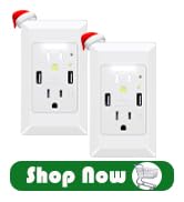 USB Outlet Receptacles With Night Light,GREENCYCLE 15-Amp Wall Outlets Duplex Receptacle With 2 U...