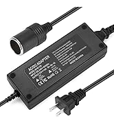 Facmogu AC 100-240V to DC 12V 10A 120W Power Adapter with Female Car Cigarette Lighter Socket, AC...