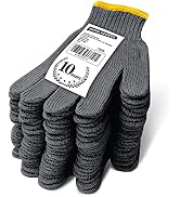 Evridwear Cotton Work Gloves Light-duty String Knit BBQ Glove Liner for Outdoor Cooking, Painting...