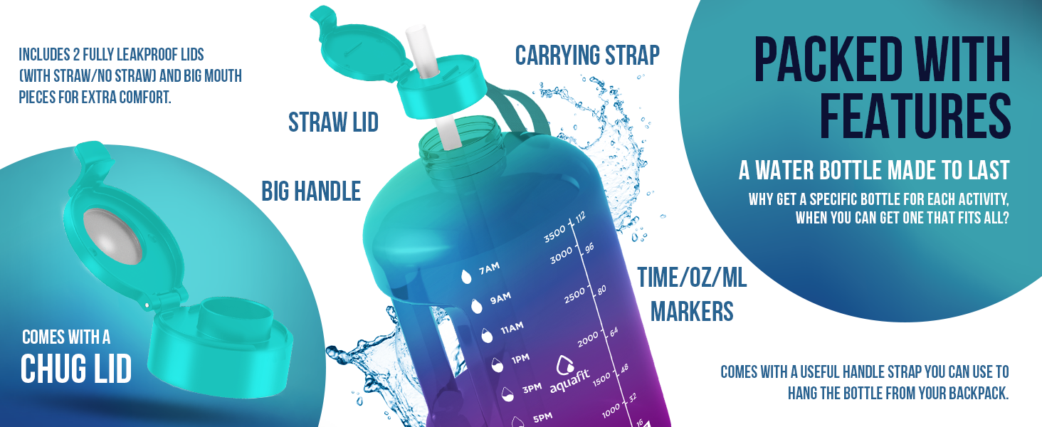 water bottle with straw
